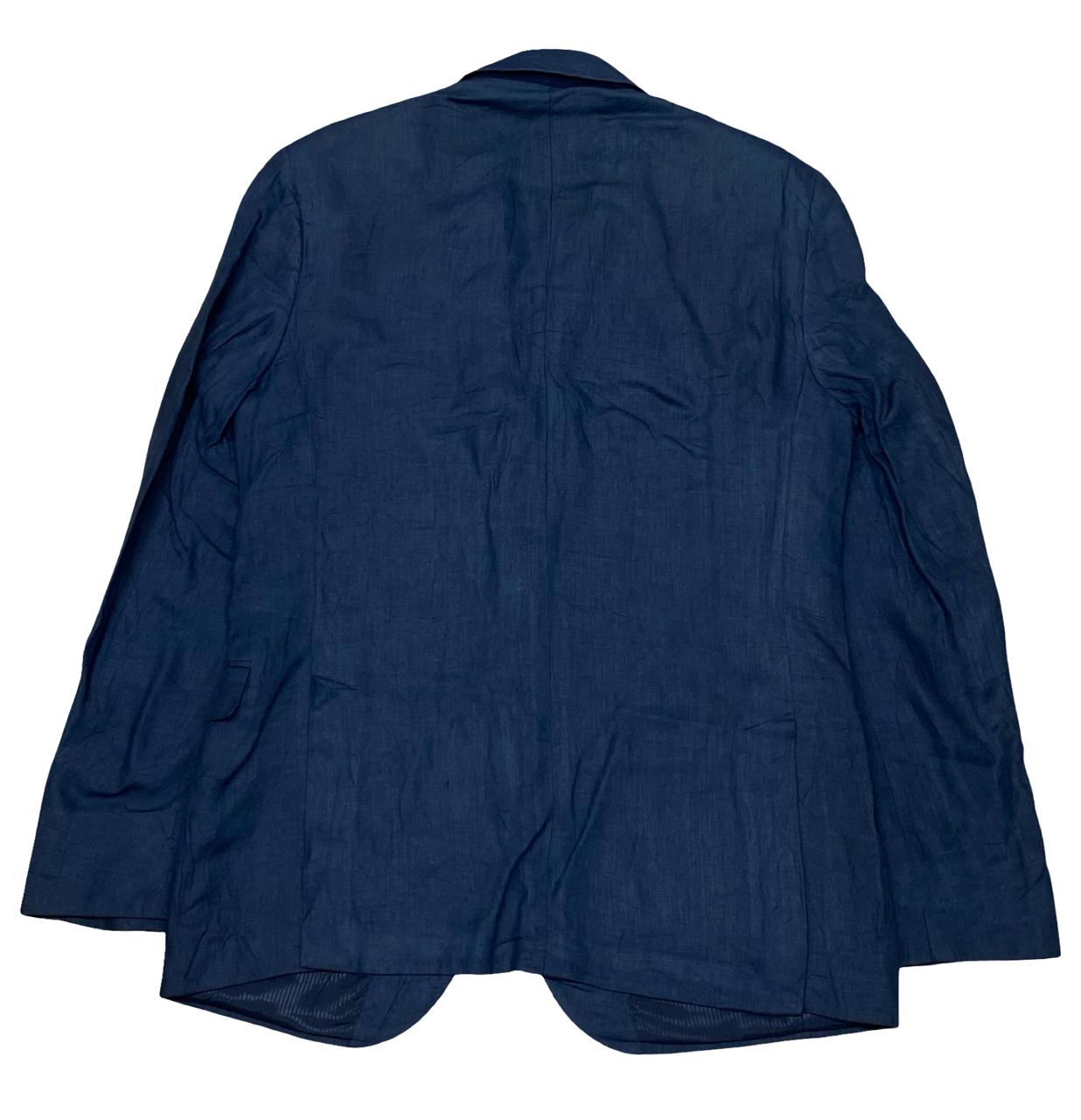 Piazza Roma Puro Lino Navy Linen Blazer | Small | Chest 19.5”