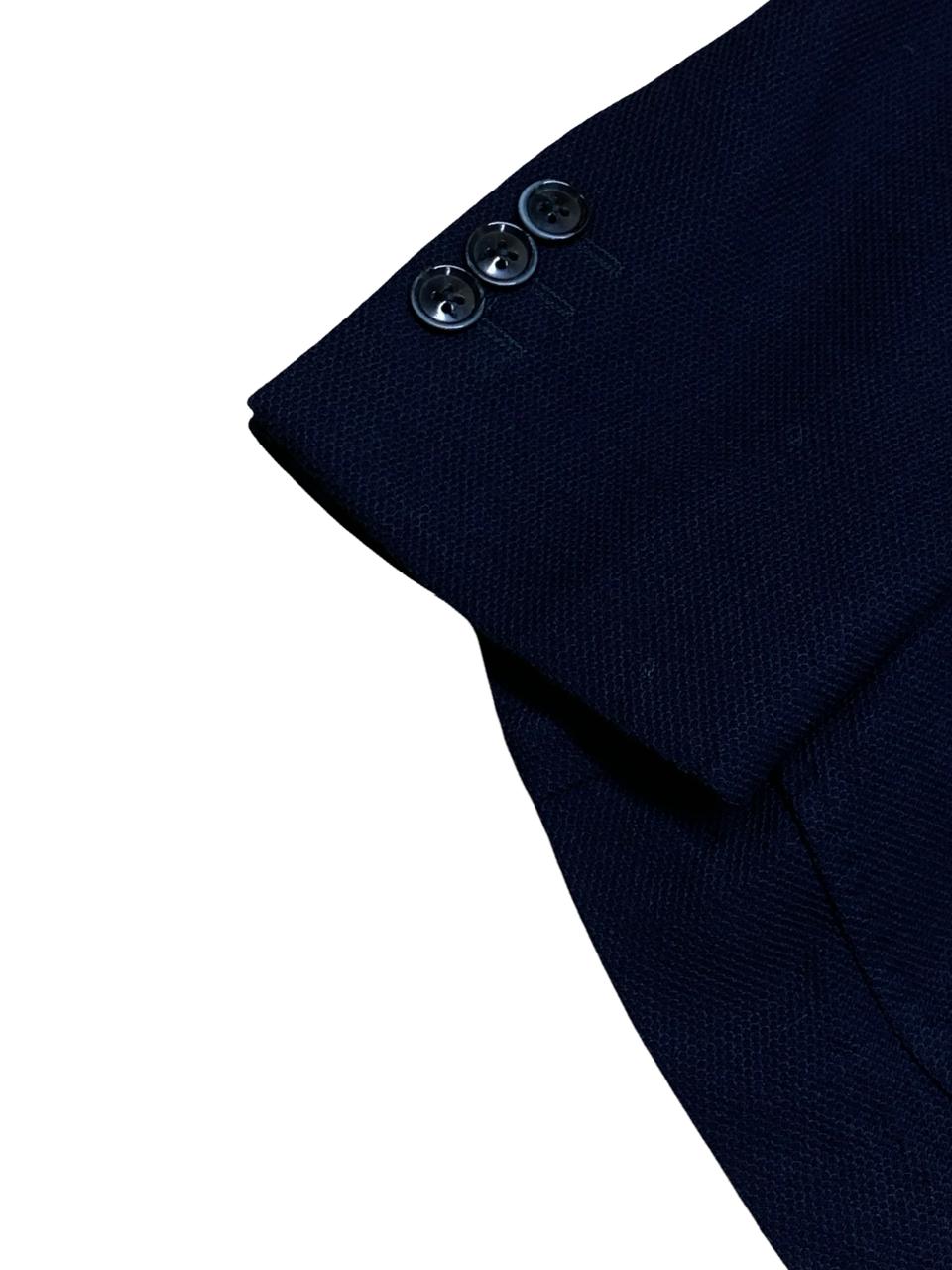 Tombolini Navy Double-Breasted Blazer | Medium | Chest 22”