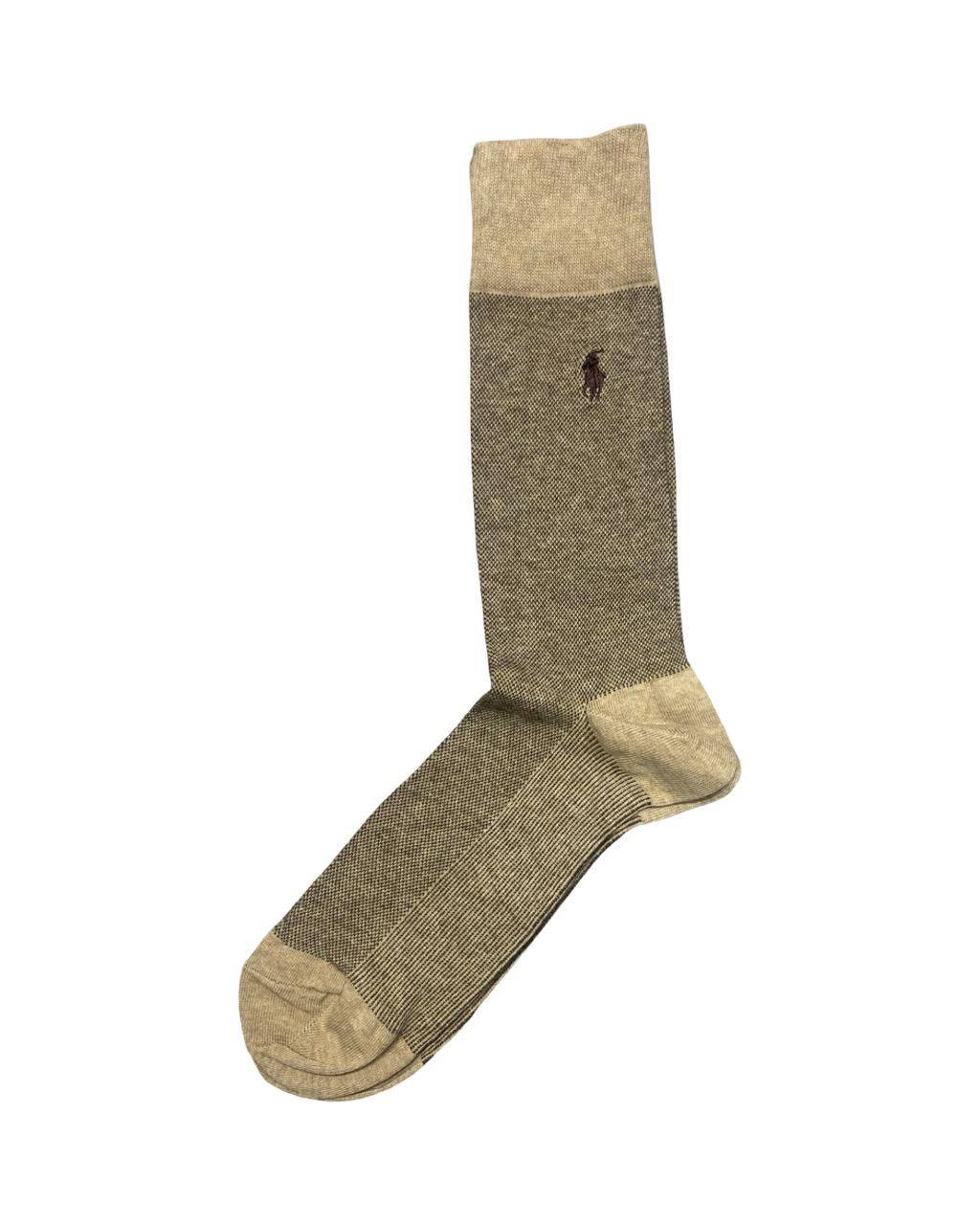 Ralph Lauren Beige Textured Dress Socks | Factory Leftovers
