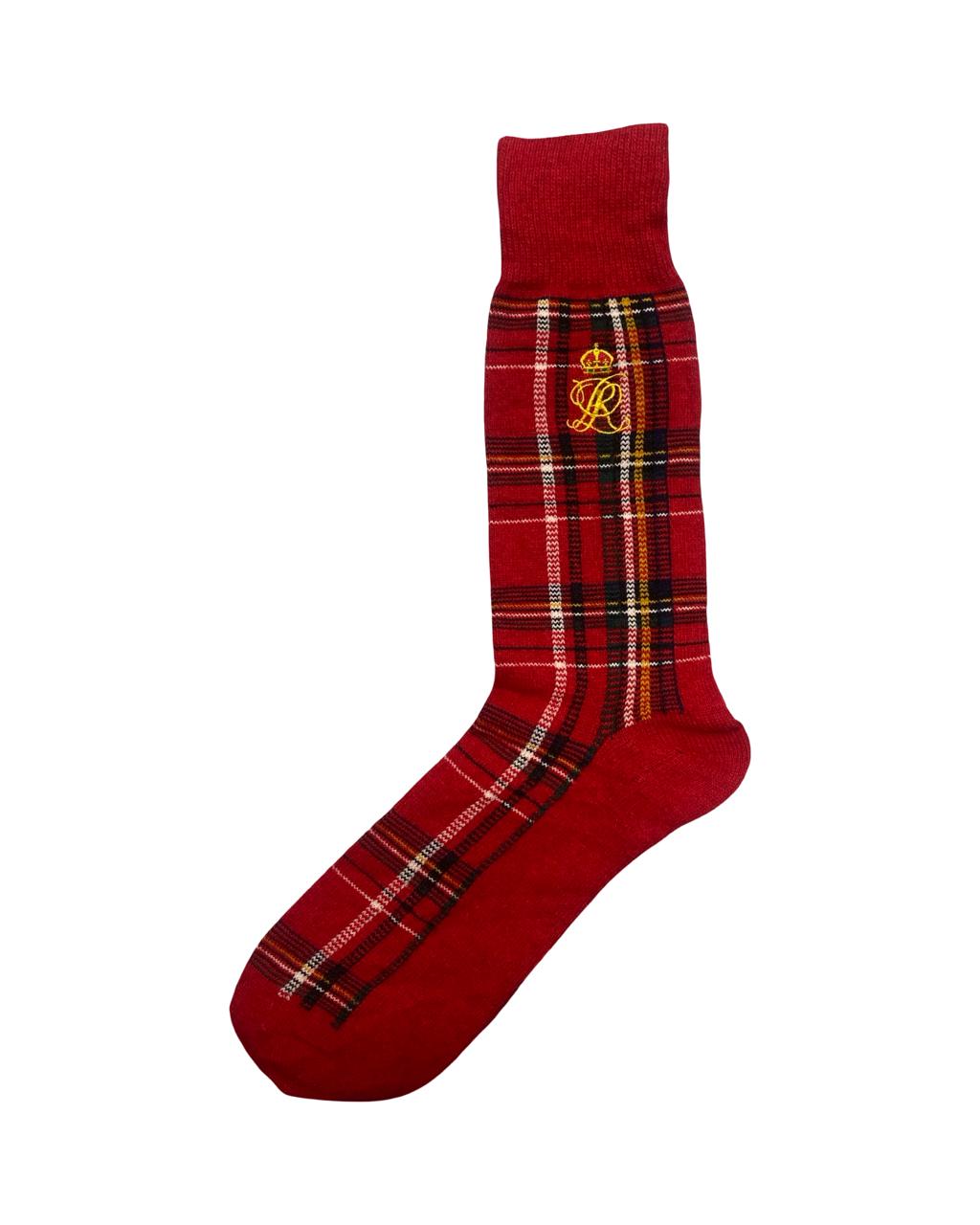 Ralph Lauren Tartan Check Socks – Red Plaid | Factory Leftovers