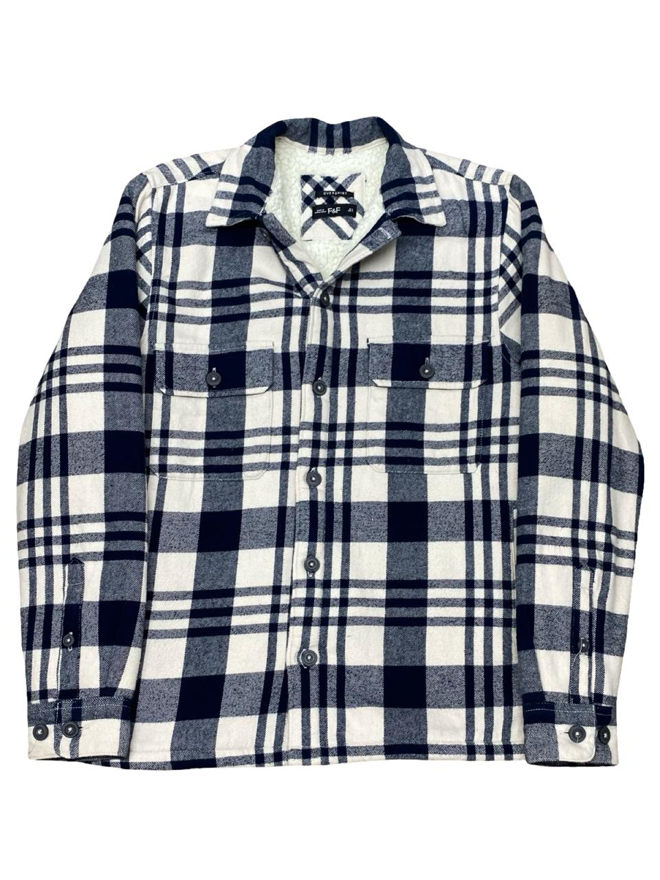 F&F Sherpa-Lined Flannel Overshirt | Small | Chest 20"