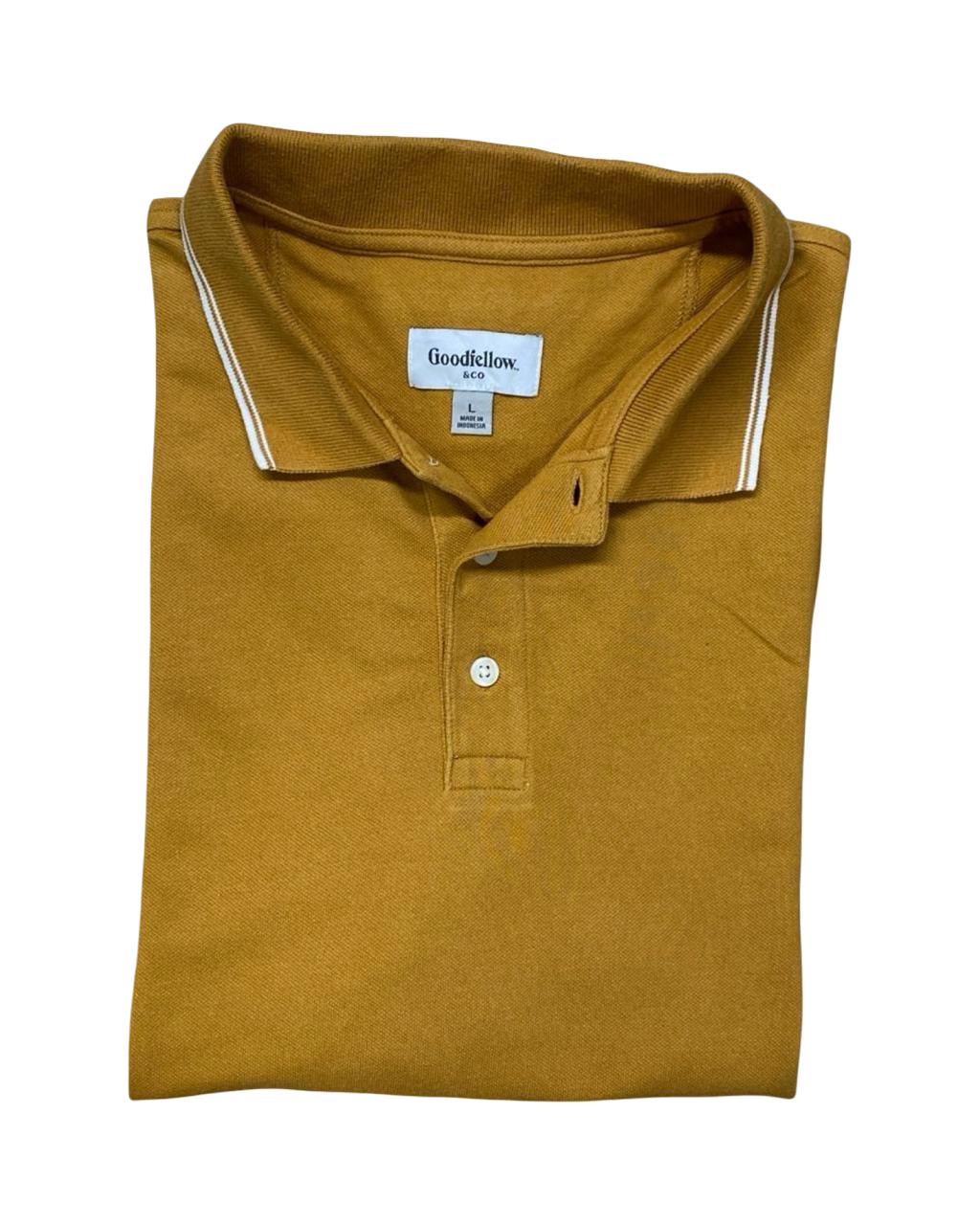 Goodfellow & Co Long-Sleeve Polo | Large | Chest 23.5”