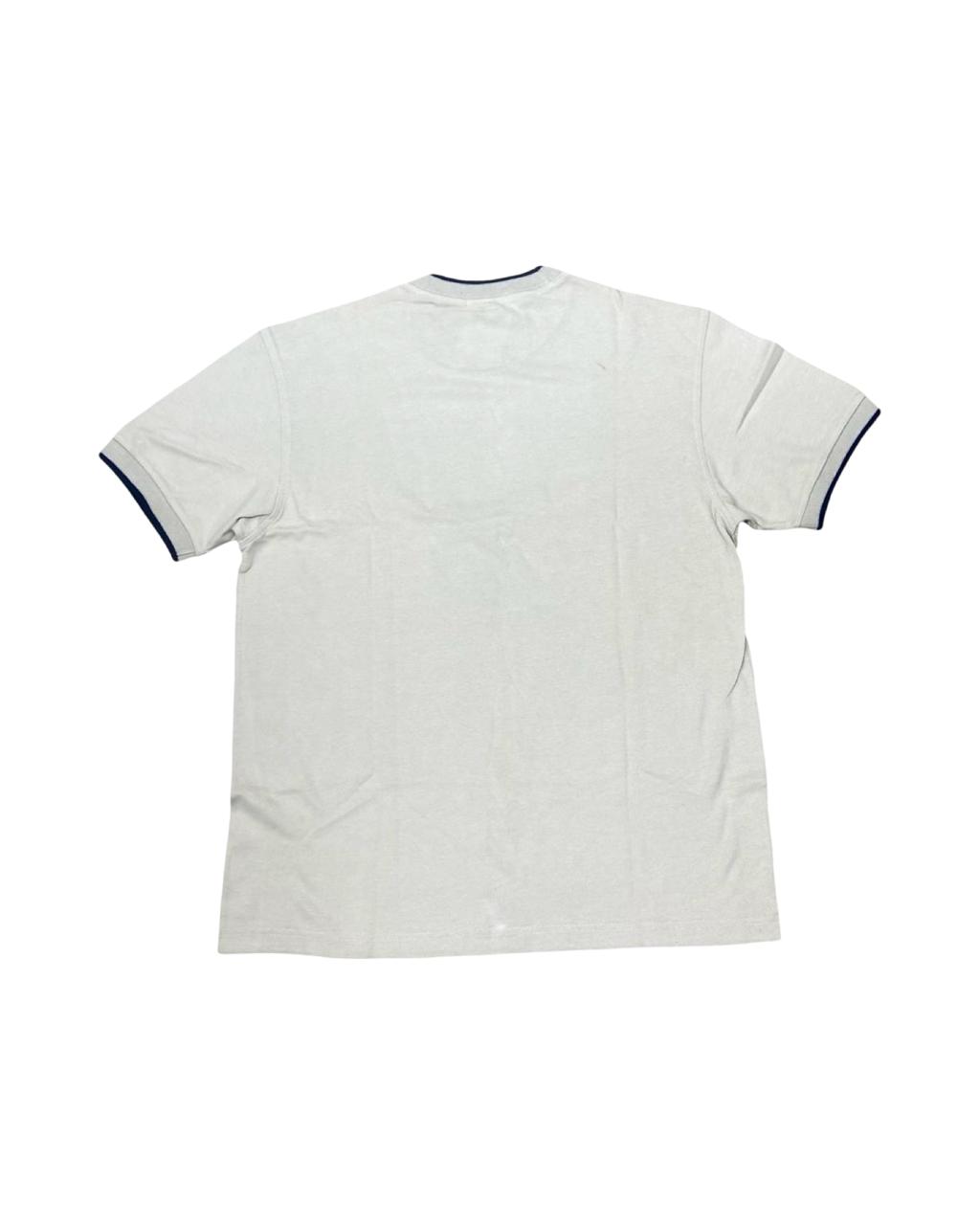 Bossini Beige Ringer Tee | Medium | Chest 22”