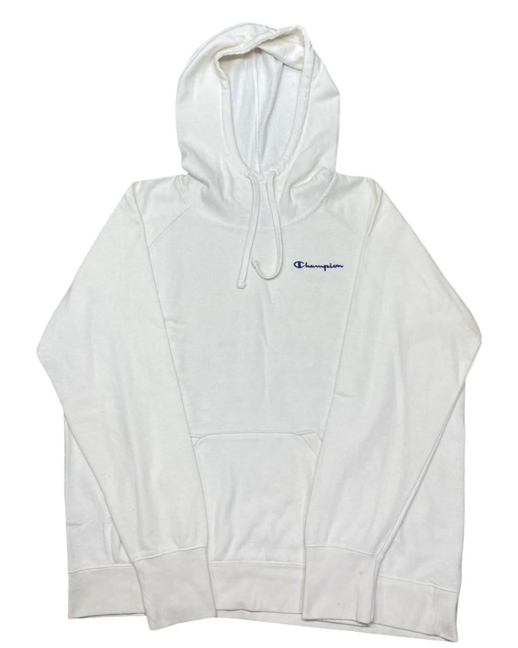 Champion White Pullover Hoodie | XL | Chest 26.5”