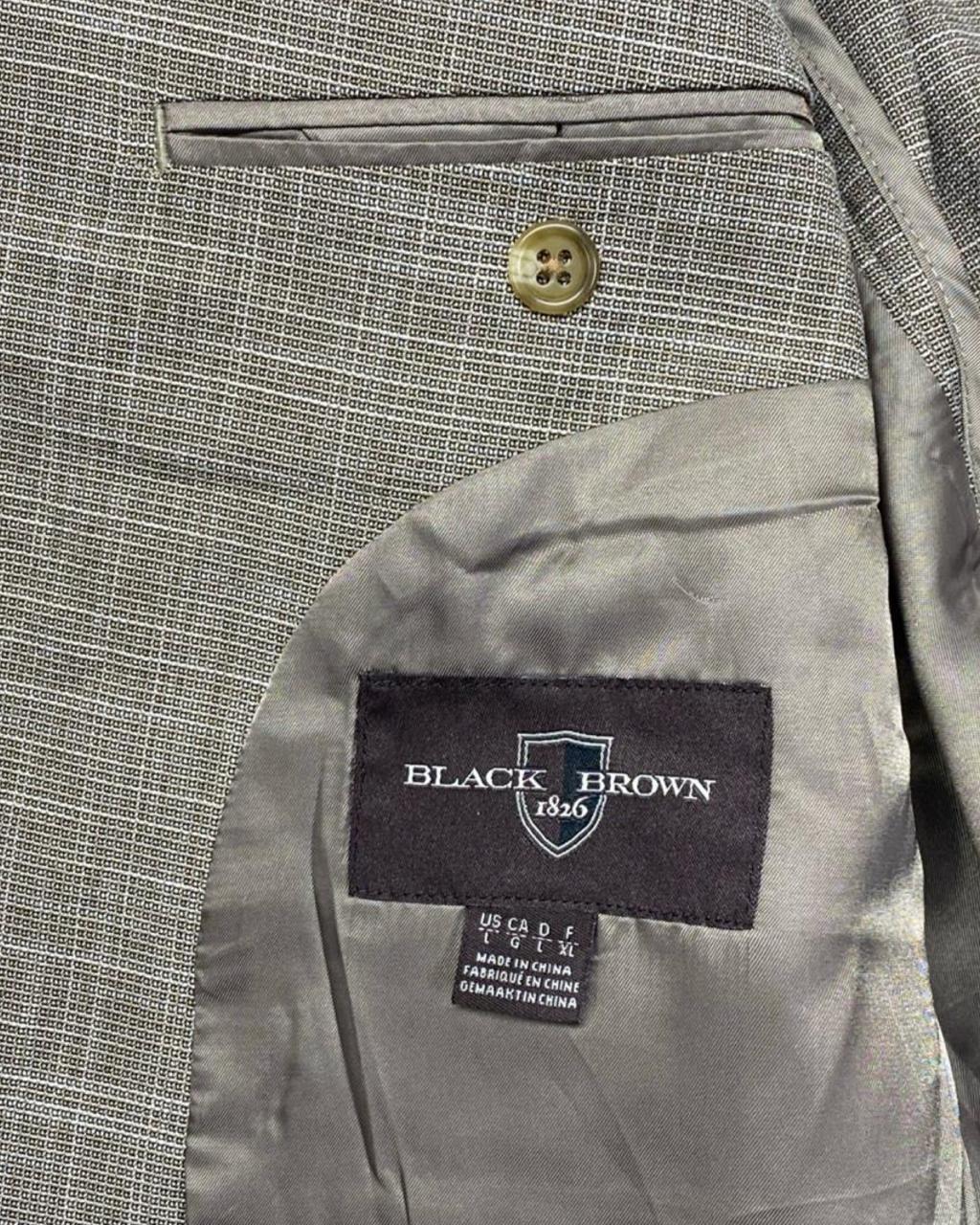 Black Brown 1826 Grey Patterned Blazer | Medium | Chest 22”