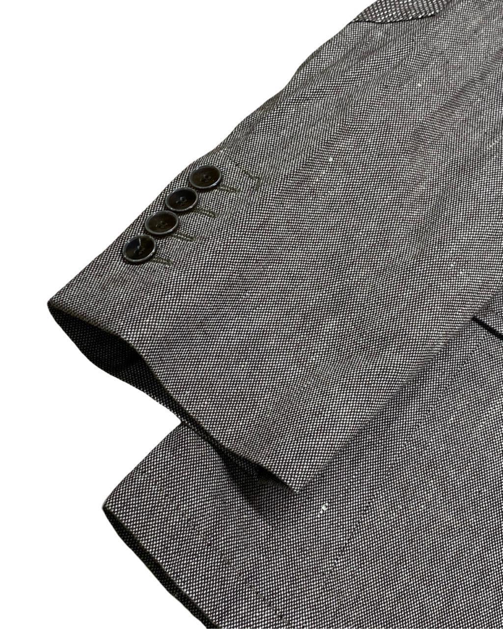 Benvenuto. Gray Linen-Blend Blazer | Medium | Chest 21.5”