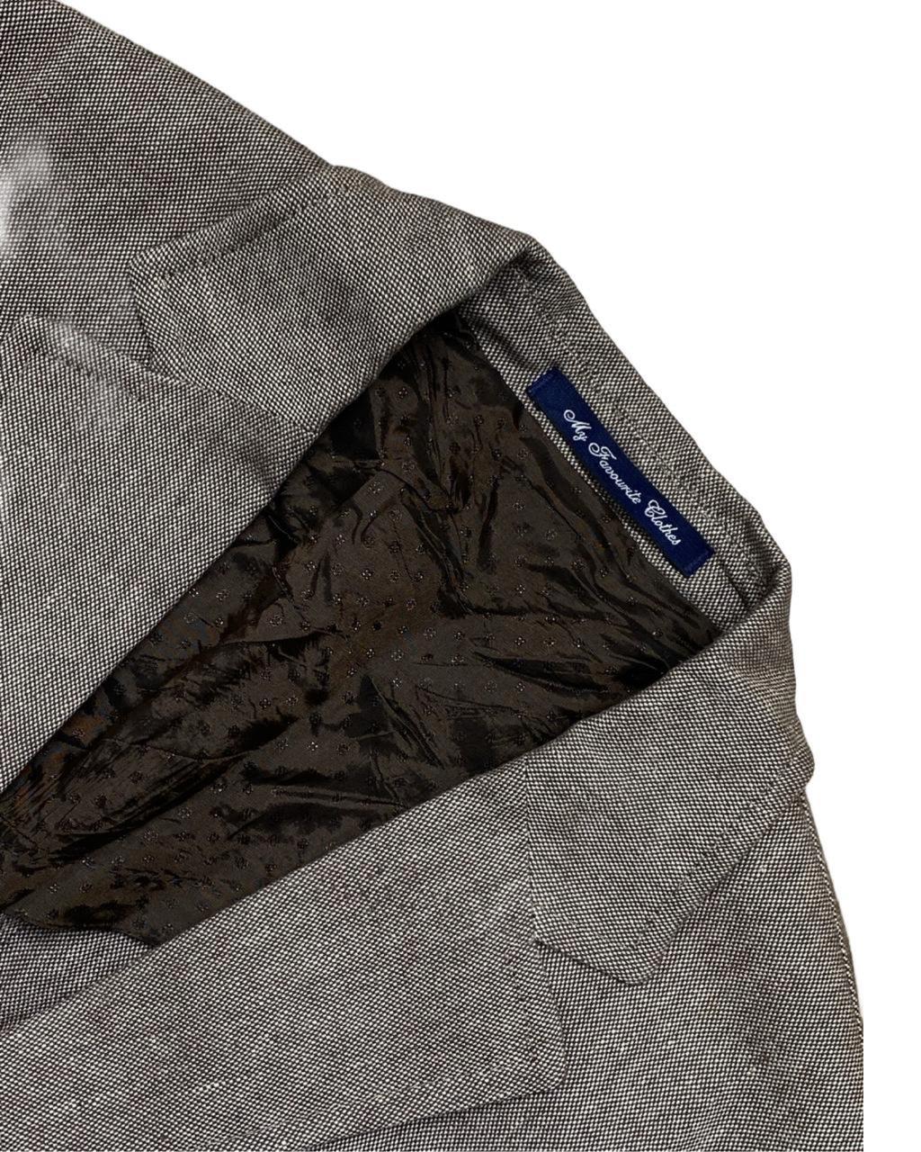 Benvenuto. Gray Linen-Blend Blazer | Medium | Chest 21.5”