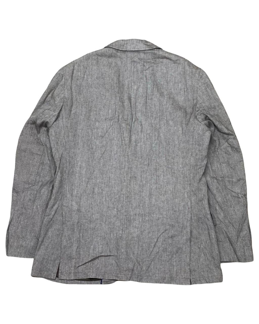 Benvenuto. Gray Linen-Blend Blazer | Medium | Chest 21.5”