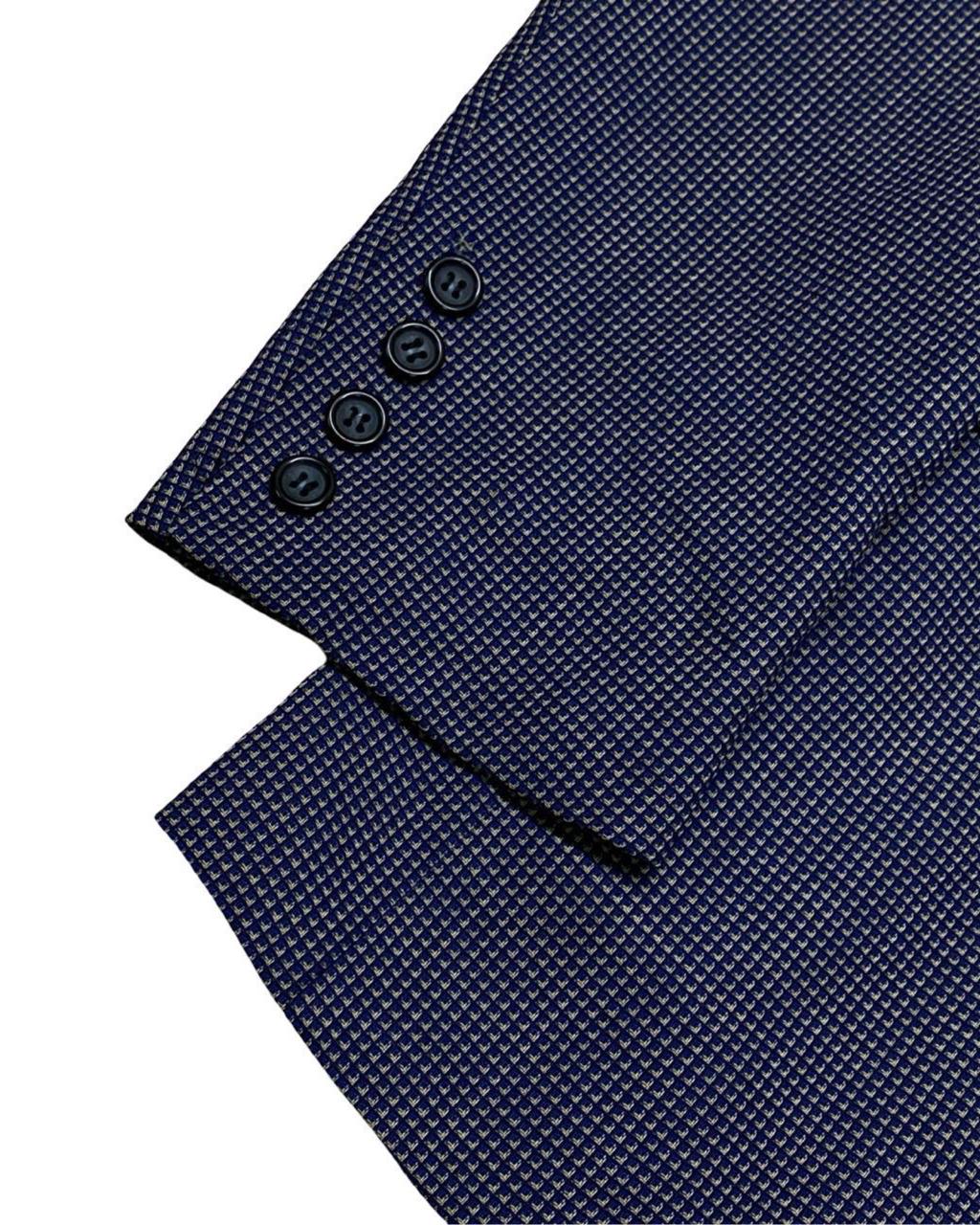 Canali Milano Micro-Houndstooth Wool Blazer | Medium | Chest 22”