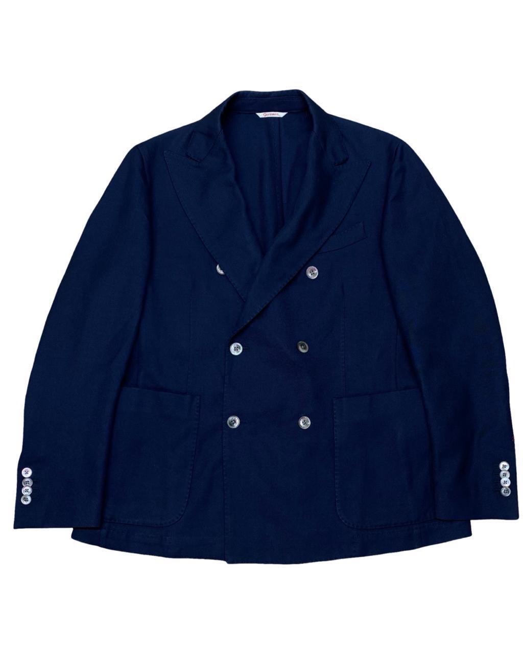 Alessandro Tellini x Geremia Navy Double-Breasted Blazer | Medium | Chest 22”