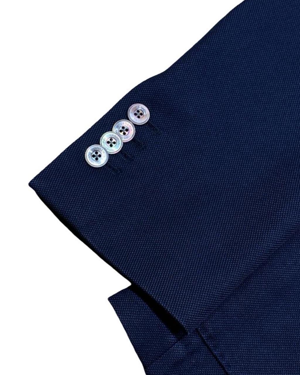 Alessandro Tellini x Geremia Navy Double-Breasted Blazer | Medium | Chest 22”