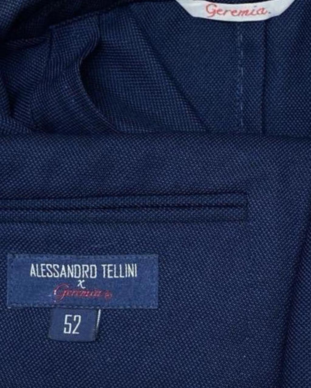 Alessandro Tellini x Geremia Navy Double-Breasted Blazer | Medium | Chest 22”
