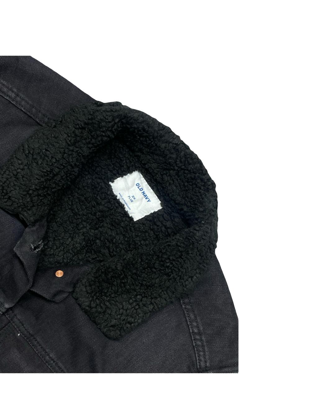 Old Navy Sherpa-Lined Denim Jacket | Large | Chest 24.5"