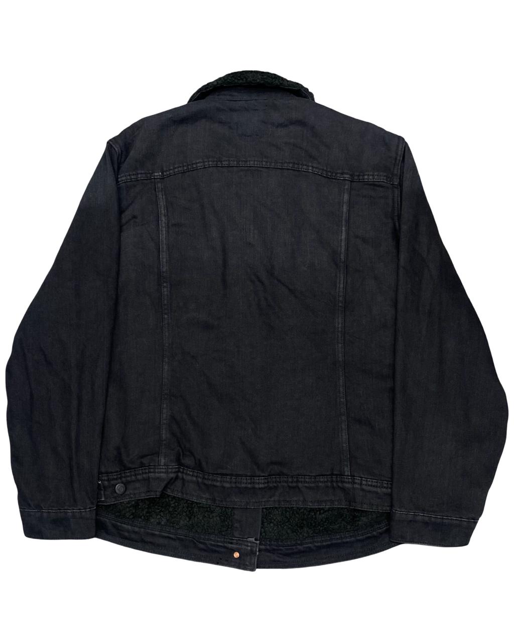 Old Navy Sherpa-Lined Denim Jacket | Large | Chest 24.5"