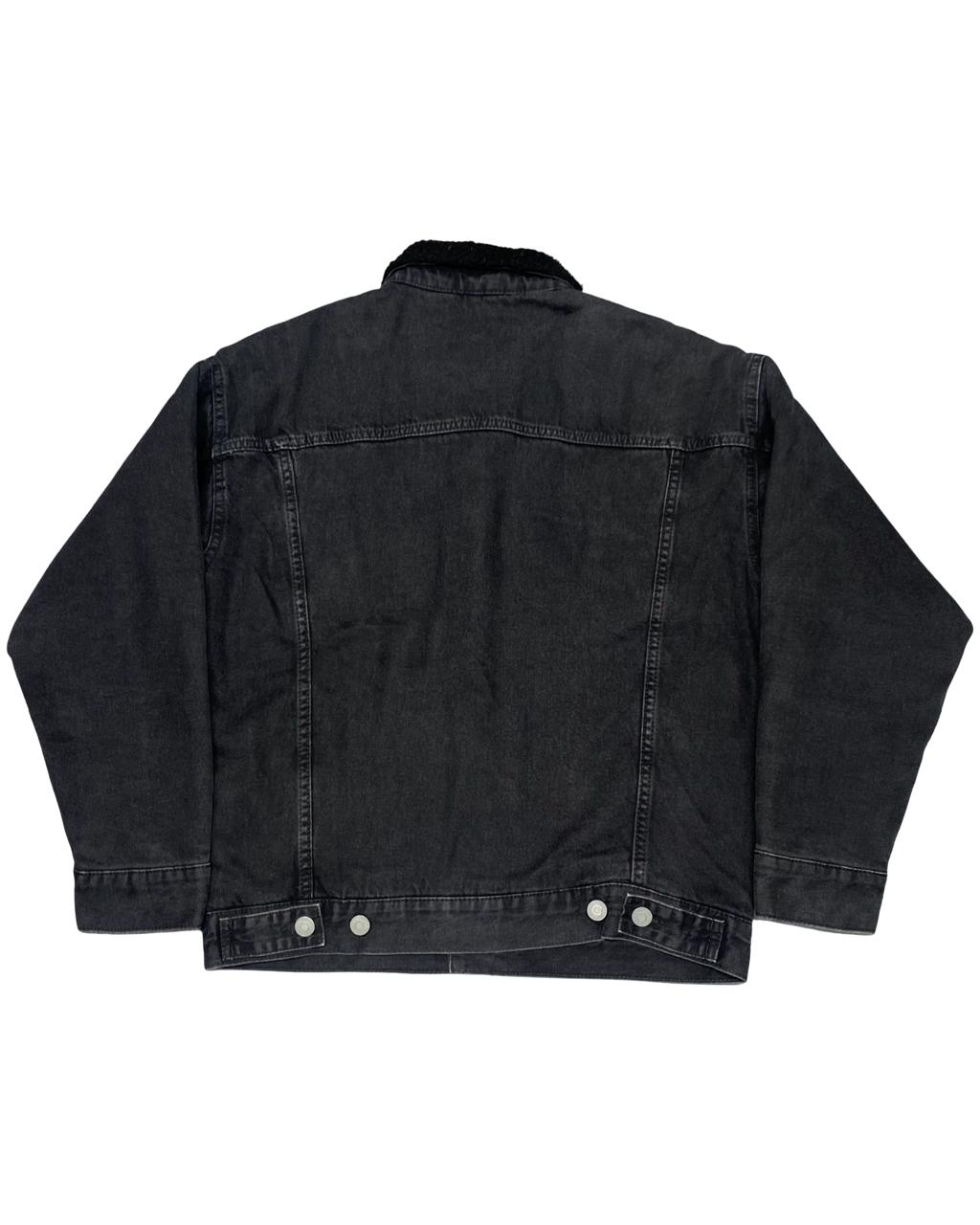 &Denim Sherpa-Lined Trucker Jacket | Medium | Chest 22.5"