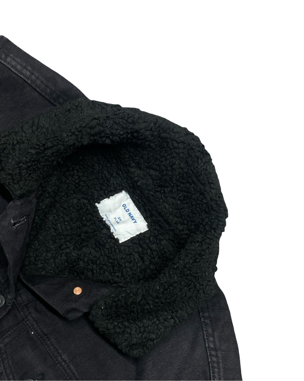 Old Navy Sherpa-Lined Denim Jacket | Size Large | Chest 25"