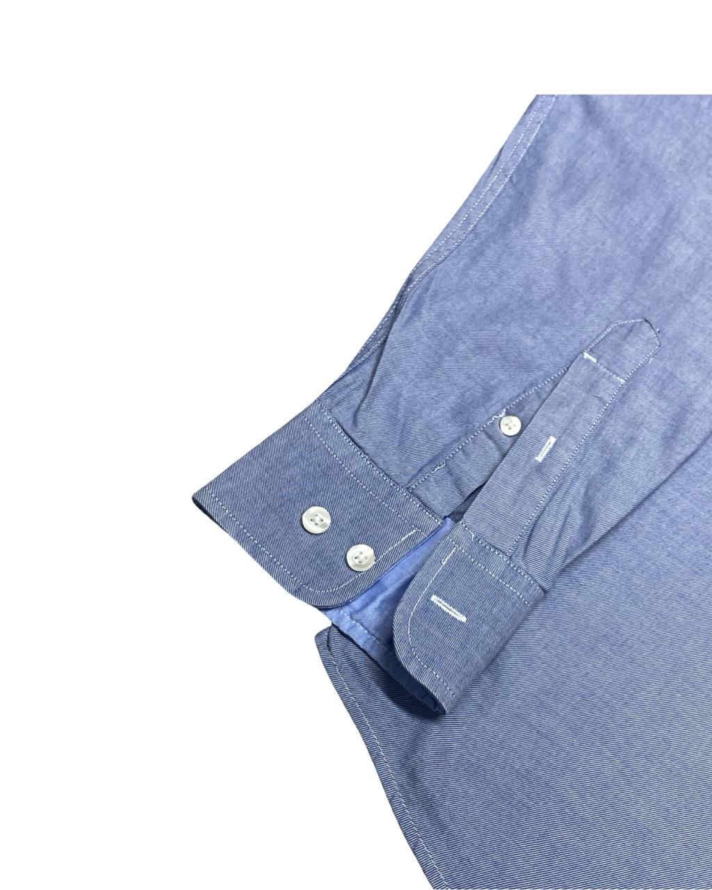 Nautica Solid Blue Button-Down Shirt | Size XL | Chest 27"