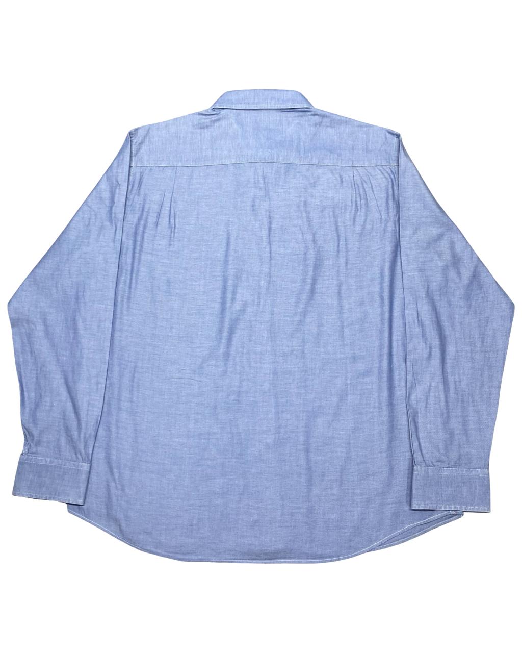 Nautica Solid Blue Button-Down Shirt | Size XL | Chest 27"