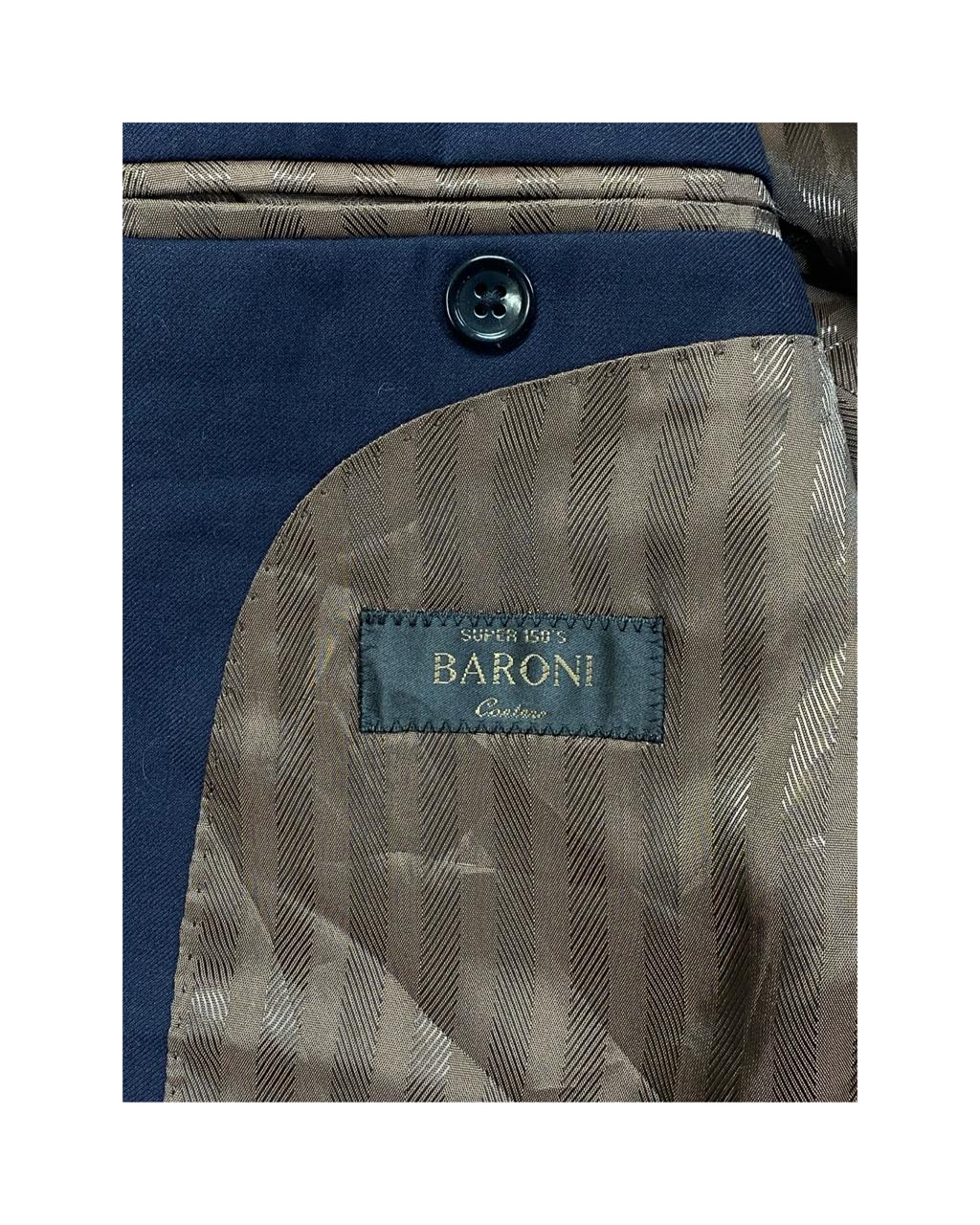 Baroni Navy Slim-Fit Blazer | Size Medium | Chest 22”