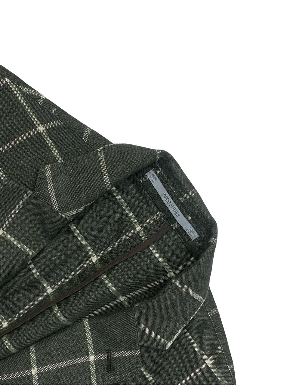 Cantarelli Green Windowpane Blazer | Size Large | Chest 24"