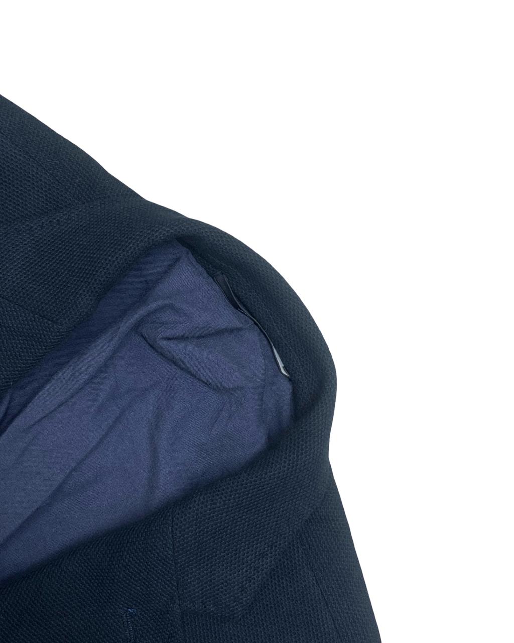 Mango Man Navy Blazer with Elbow Patches | Size Medium | Chest 22.5"