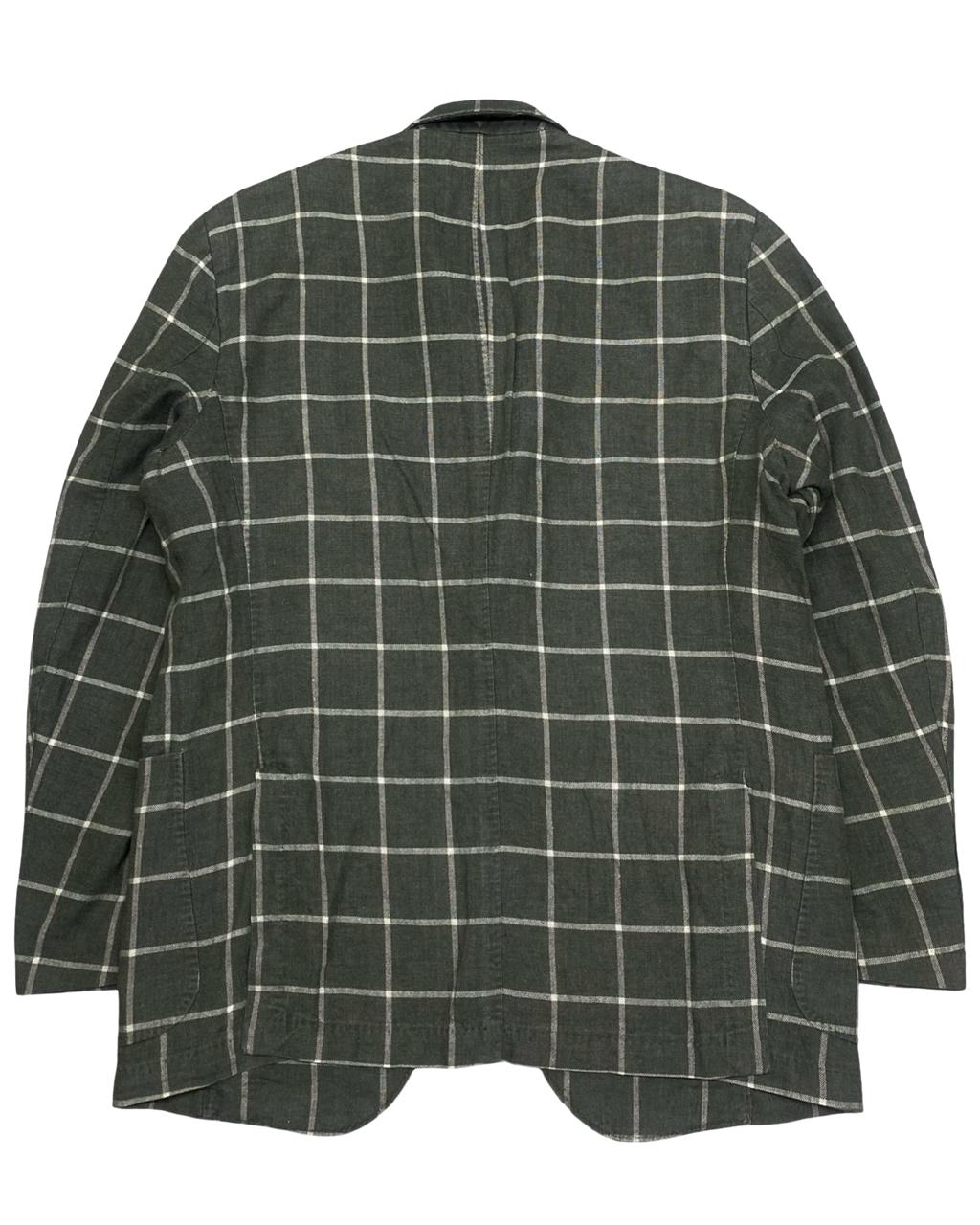 Cantarelli Green Windowpane Blazer | Size Large | Chest 24"