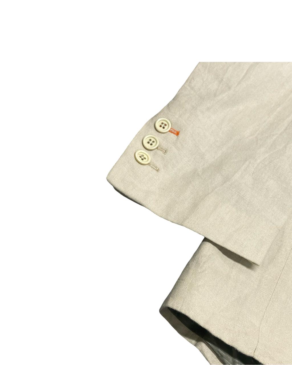 Luomo Beige Linen Blend Blazer