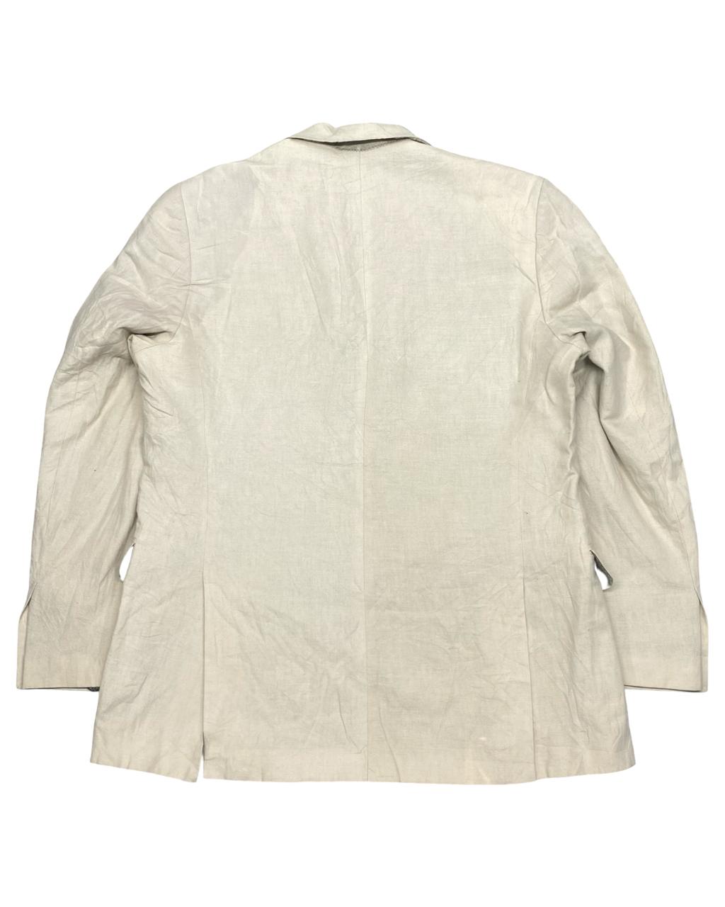 Luomo Beige Linen Blend Blazer