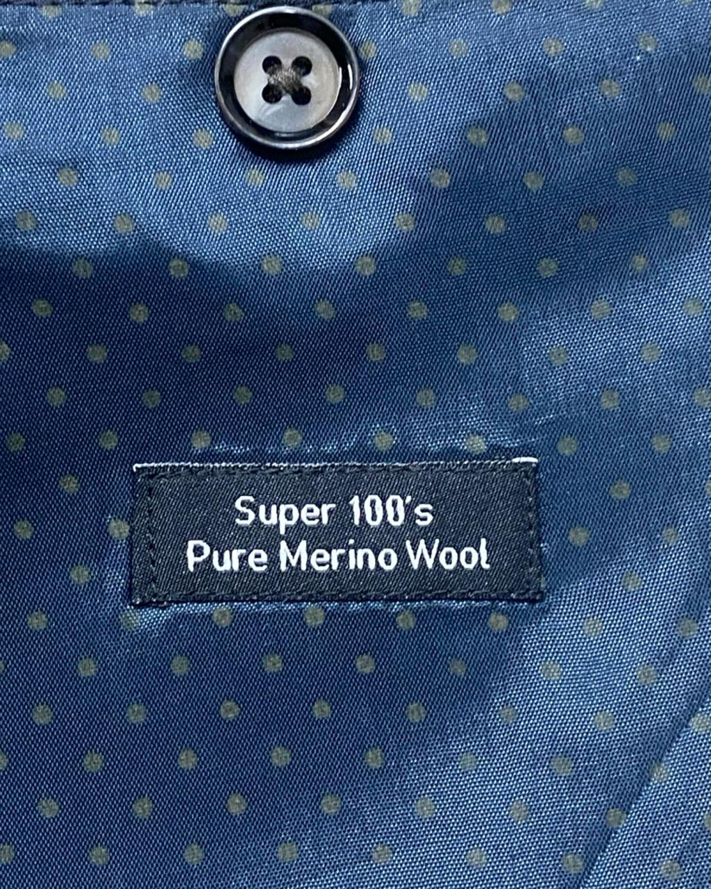 T.M. Lewin Super 100’s Pure Merino Wool Blazer | Size 44 (Medium) | Chest 22”