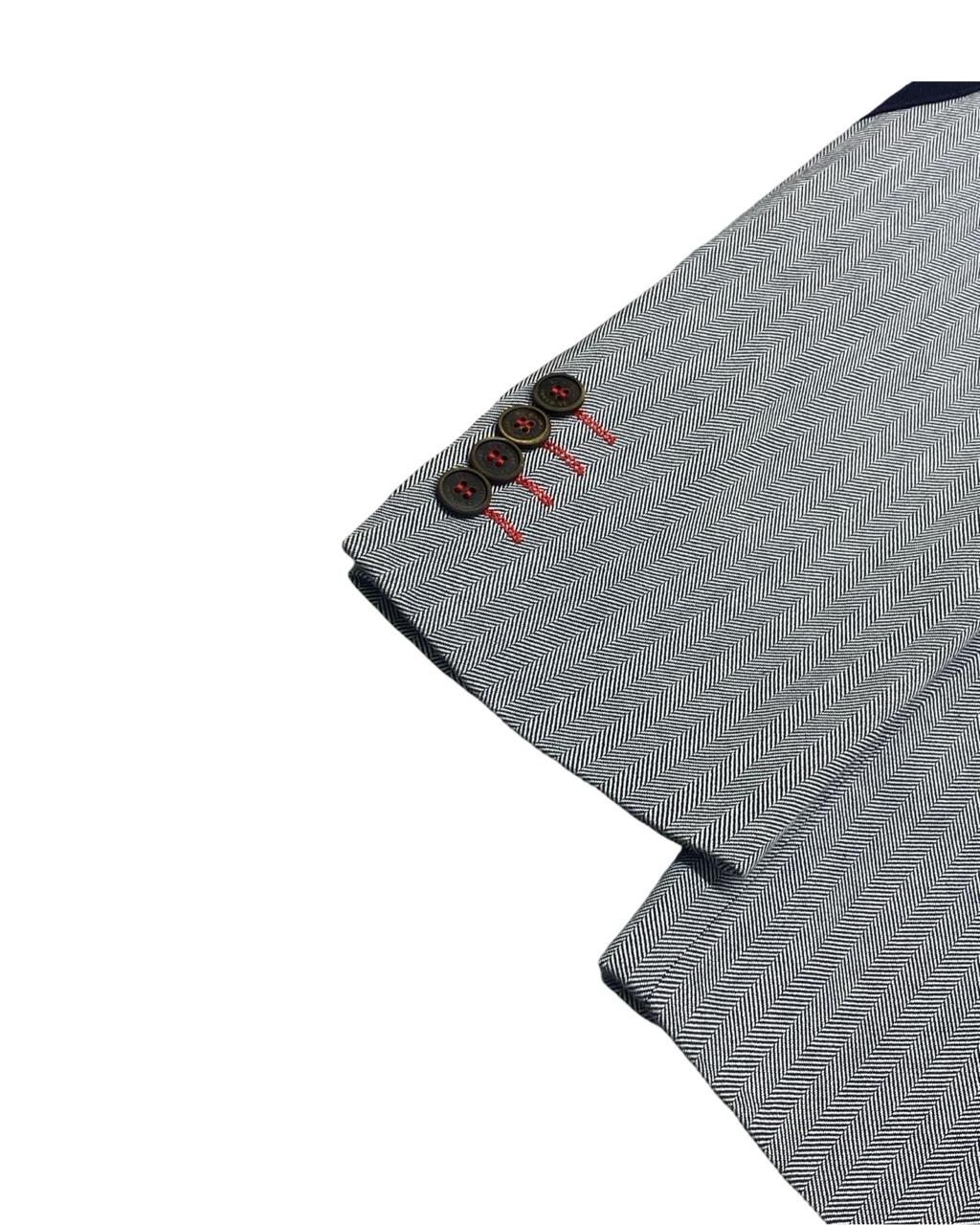 El Ganso Light Grey Striped Blazer | Size Medium | Chest 21.5"