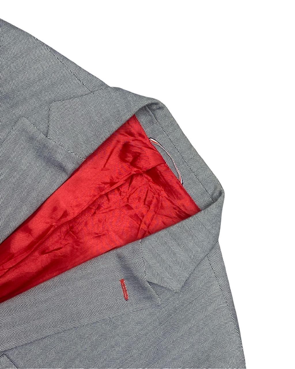 El Ganso Light Grey Striped Blazer | Size Medium | Chest 21.5"