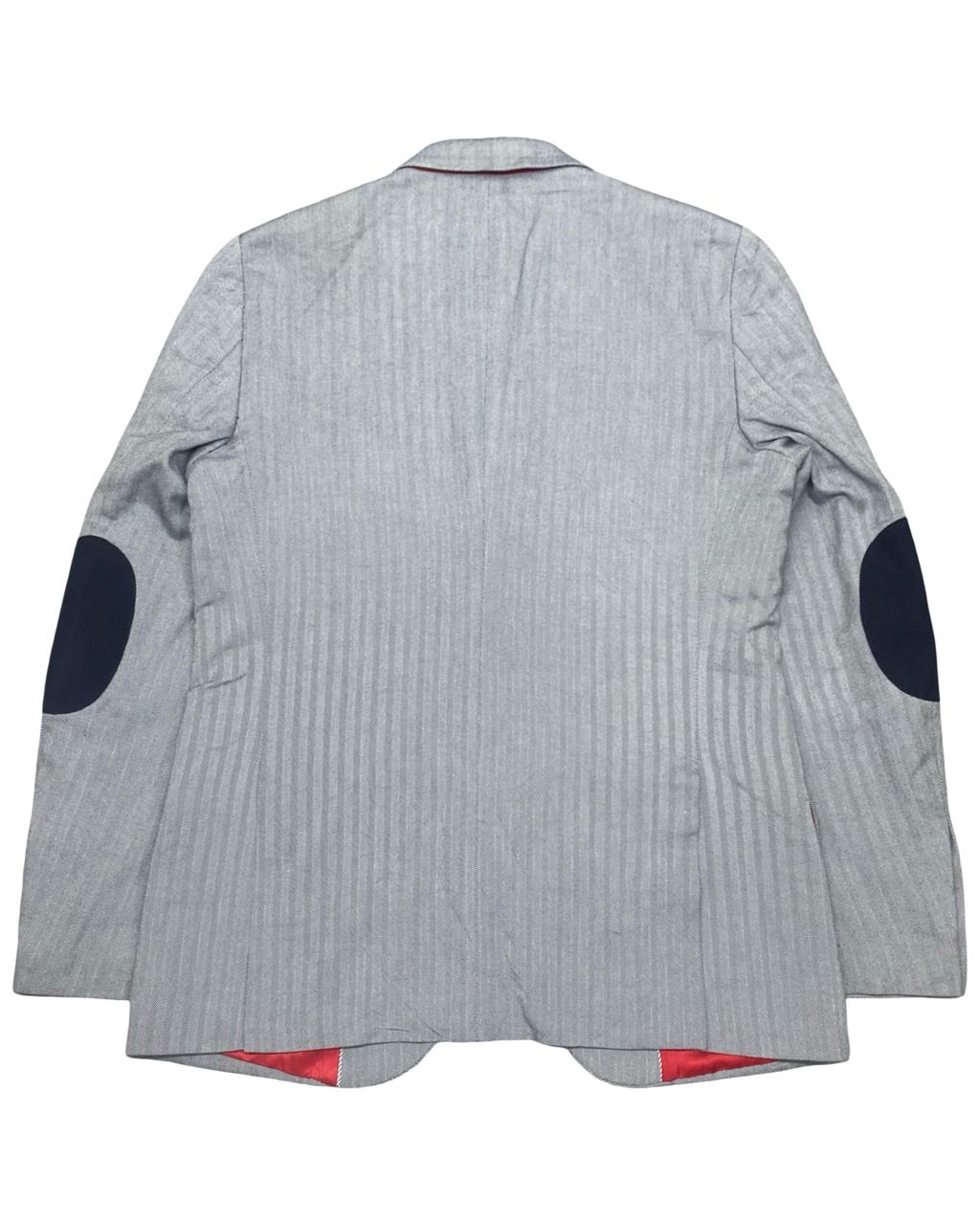 El Ganso Light Grey Striped Blazer | Size Medium | Chest 21.5"