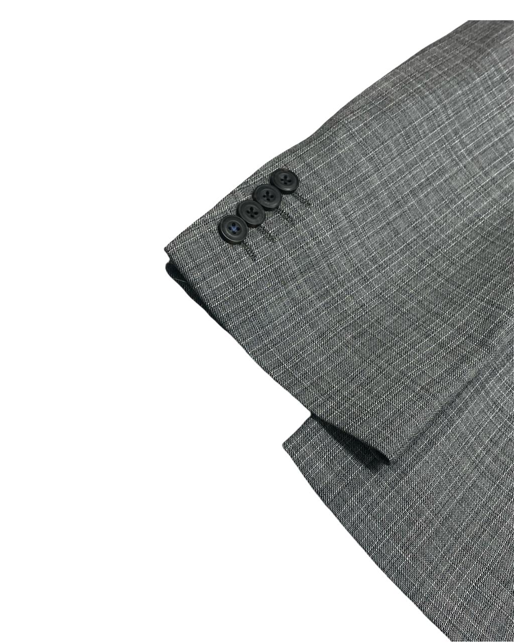 M&S Collection Luxury Grey Checked Wool Blazer | Size Medium | Chest 22"