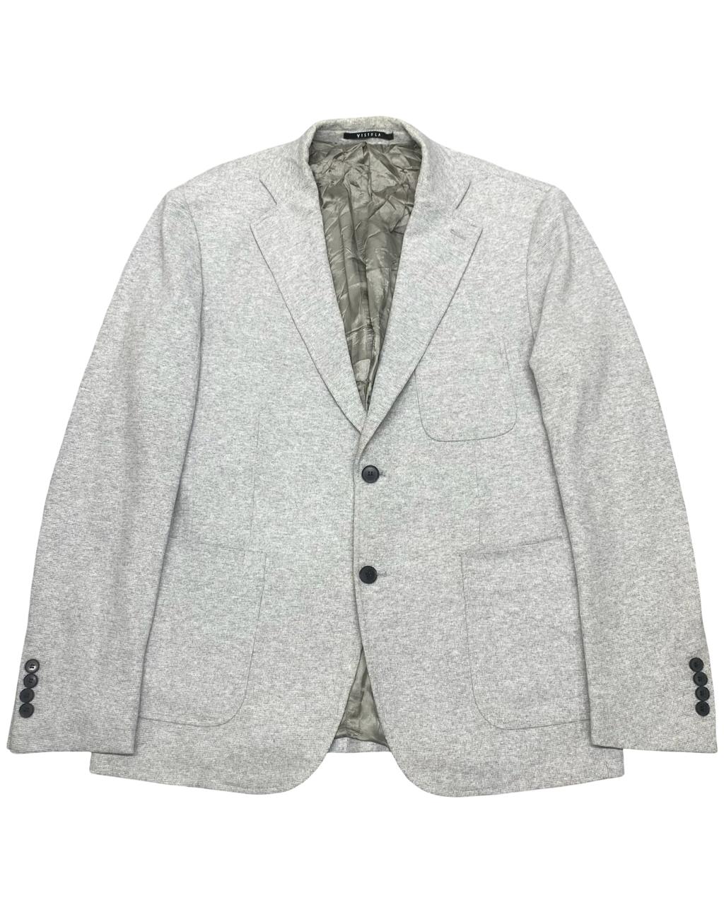 Vistula Light Grey Jersey Blazer | Super Slim Fit | Size Medium | Chest 22"