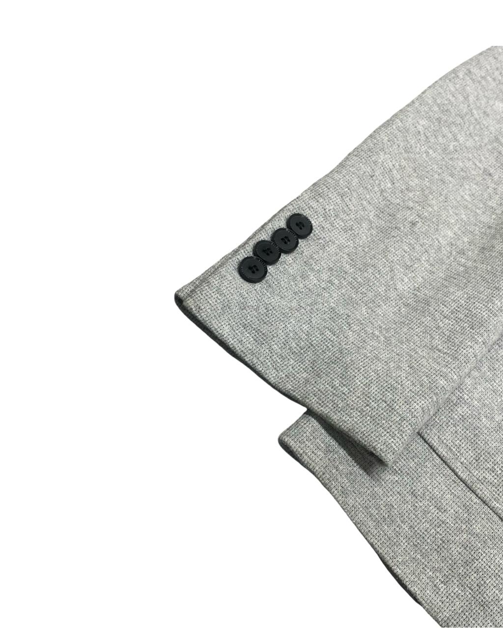 Vistula Light Grey Jersey Blazer | Super Slim Fit | Size Medium | Chest 22"