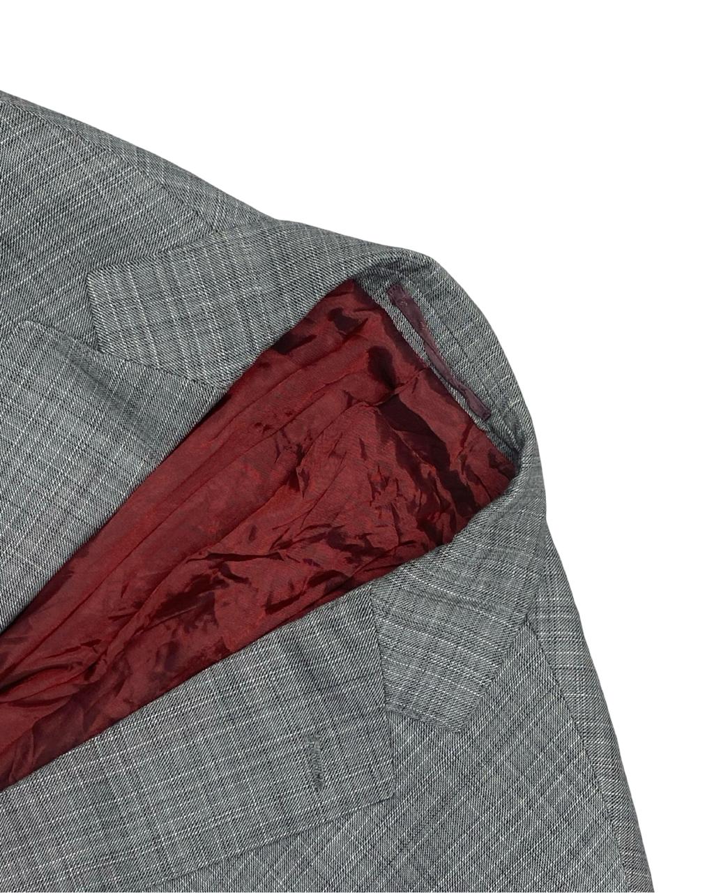 M&S Collection Luxury Grey Checked Wool Blazer | Size Medium | Chest 22"