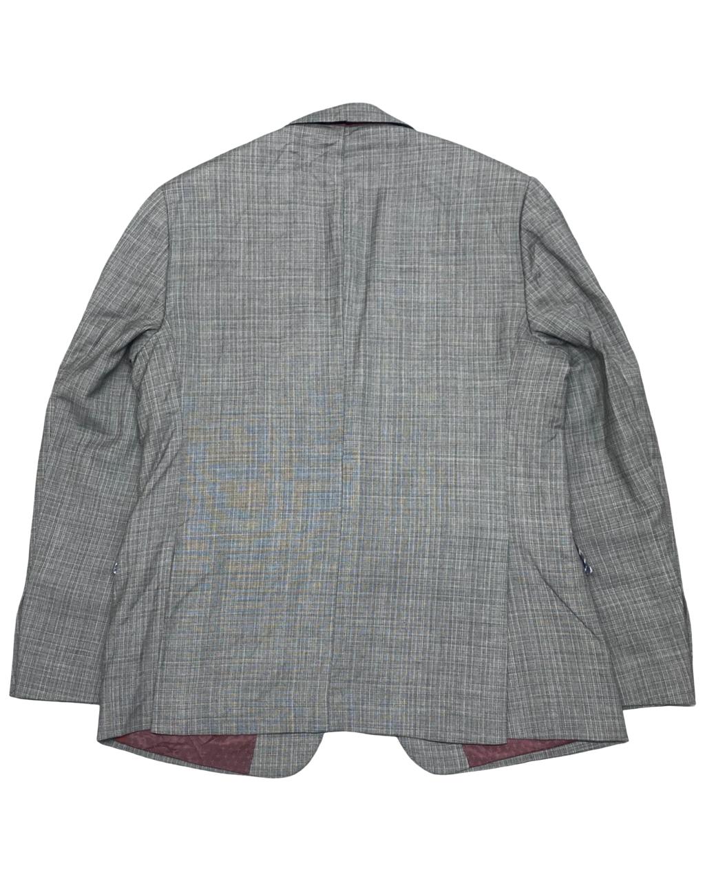 M&S Collection Luxury Grey Checked Wool Blazer | Size Medium | Chest 22"