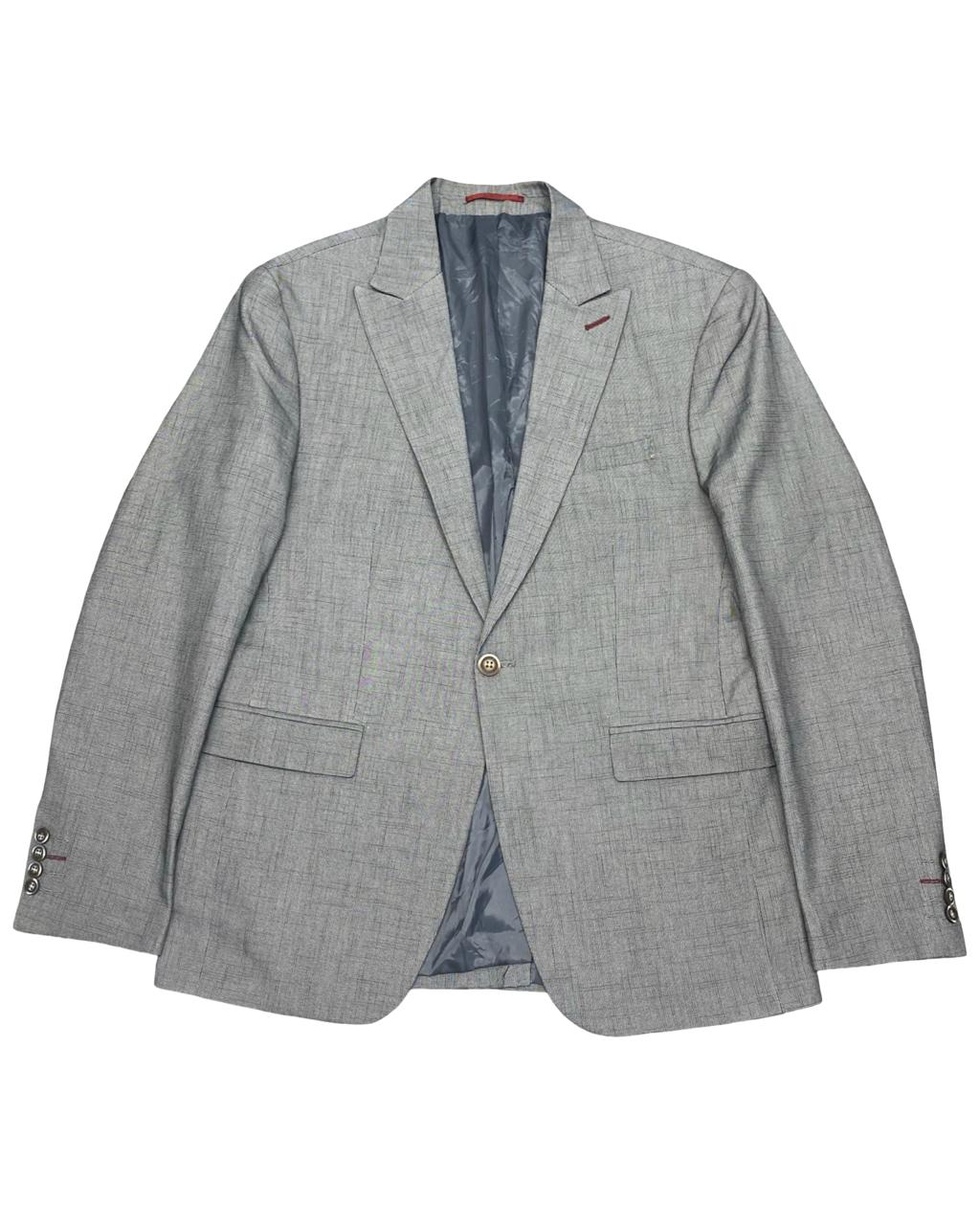 Inter Klas by Safari Light Grey Textured Blazer | Size Medium | Chest 21"