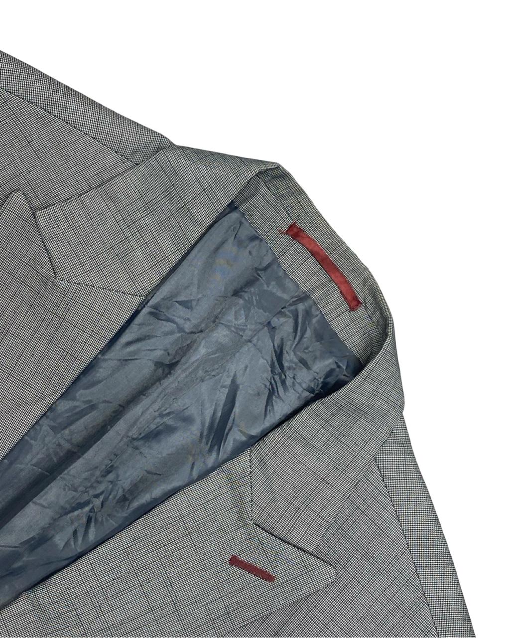 Inter Klas by Safari Light Grey Textured Blazer | Size Medium | Chest 21"