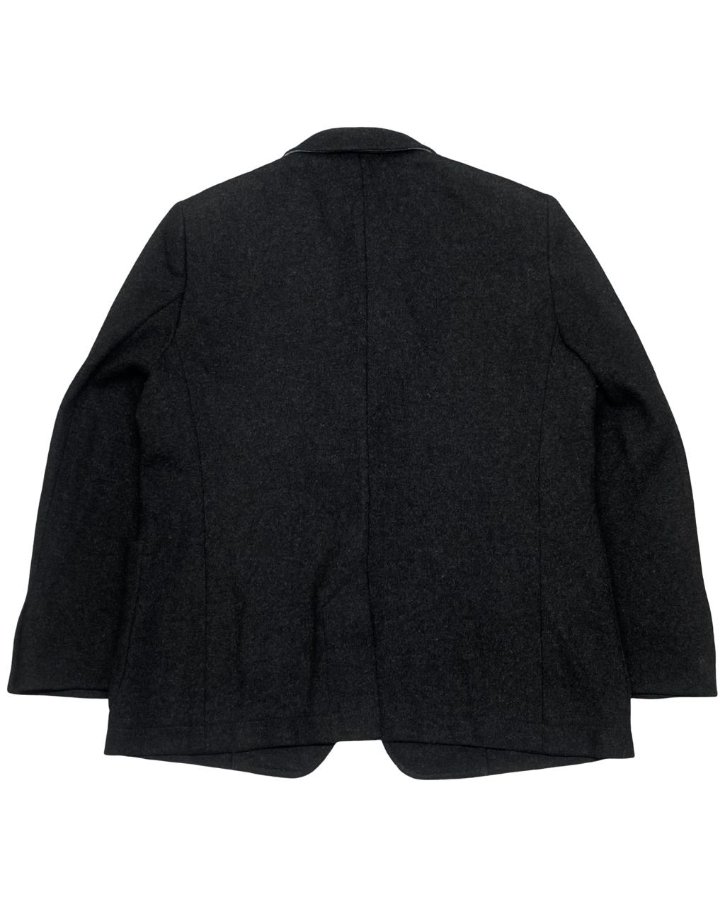 Baltman Charcoal Wool Blazer with Purple Lining | Size Medium | Chest 23"