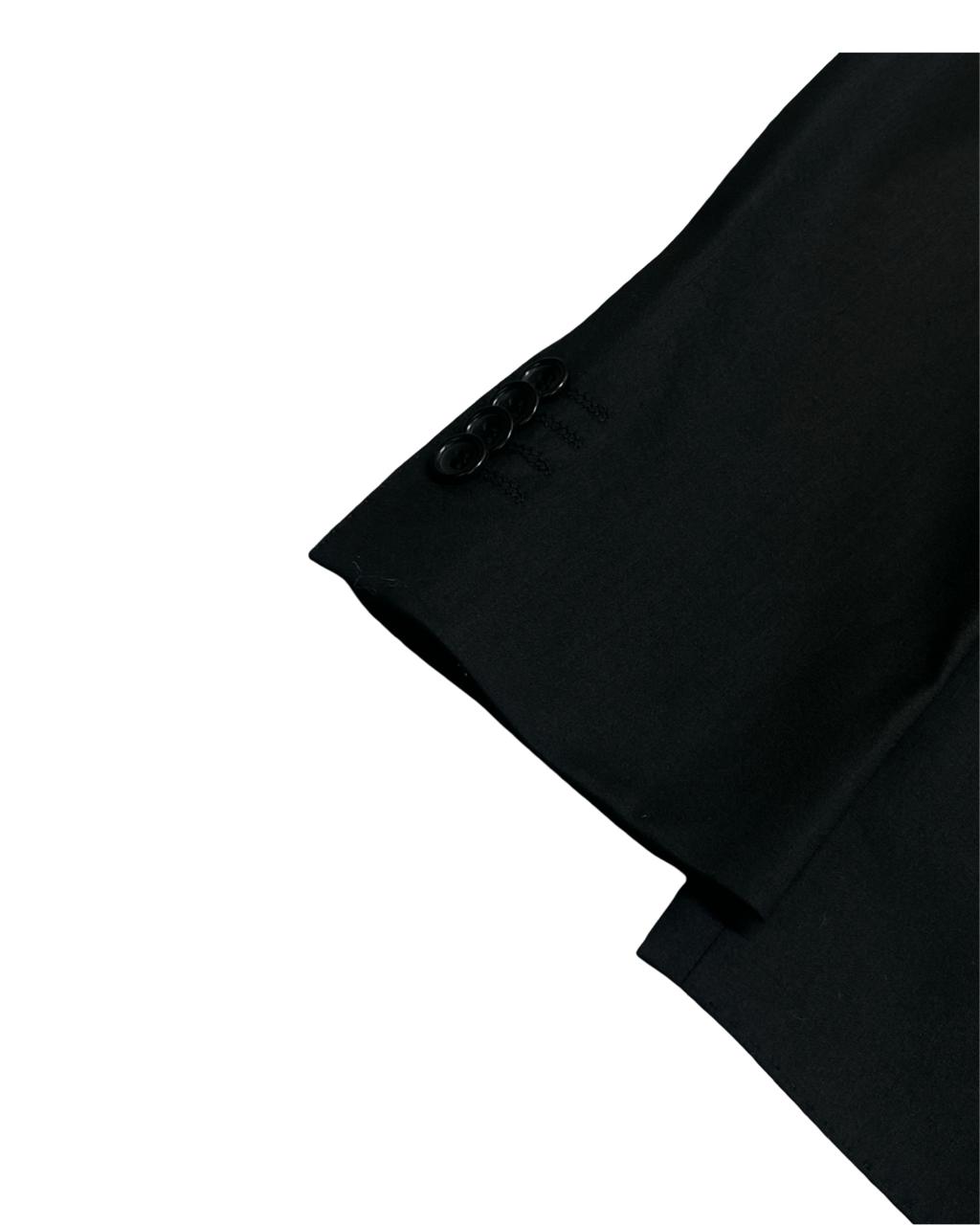 Reda Black Wool-Cashmere Blazer | Size 50 | Chest 20.5"