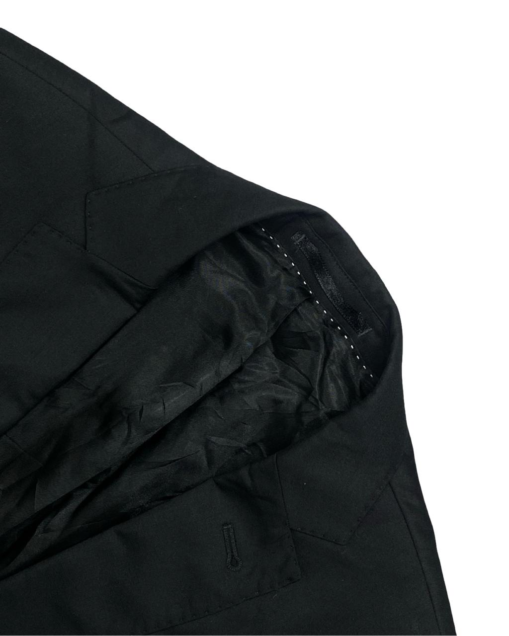 Reda Black Wool-Cashmere Blazer | Size 50 | Chest 20.5"