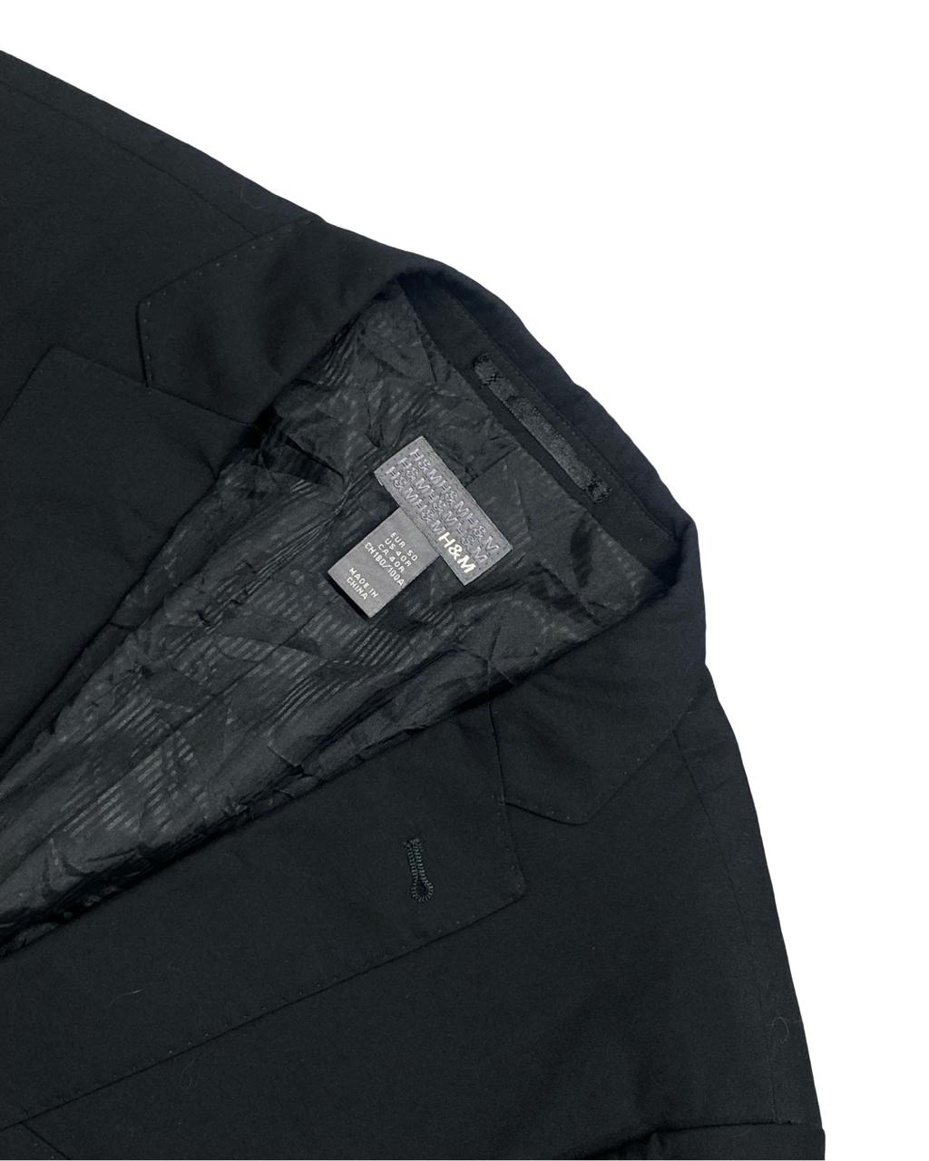 H&M Classic Black Blazer | Size Medium (EUR 50 / US 40R) | Chest 21"