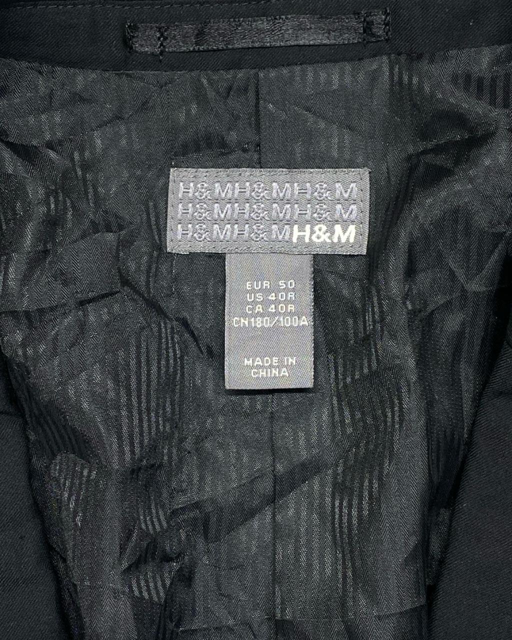 H&M Classic Black Blazer | Size Medium (EUR 50 / US 40R) | Chest 21"