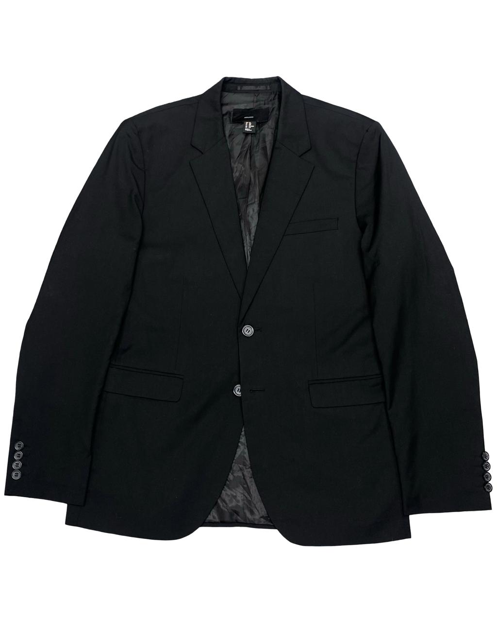 H&M Classic Black Blazer | Regular Fit | Size Medium (EUR 50 / US 40R) | Chest 21"