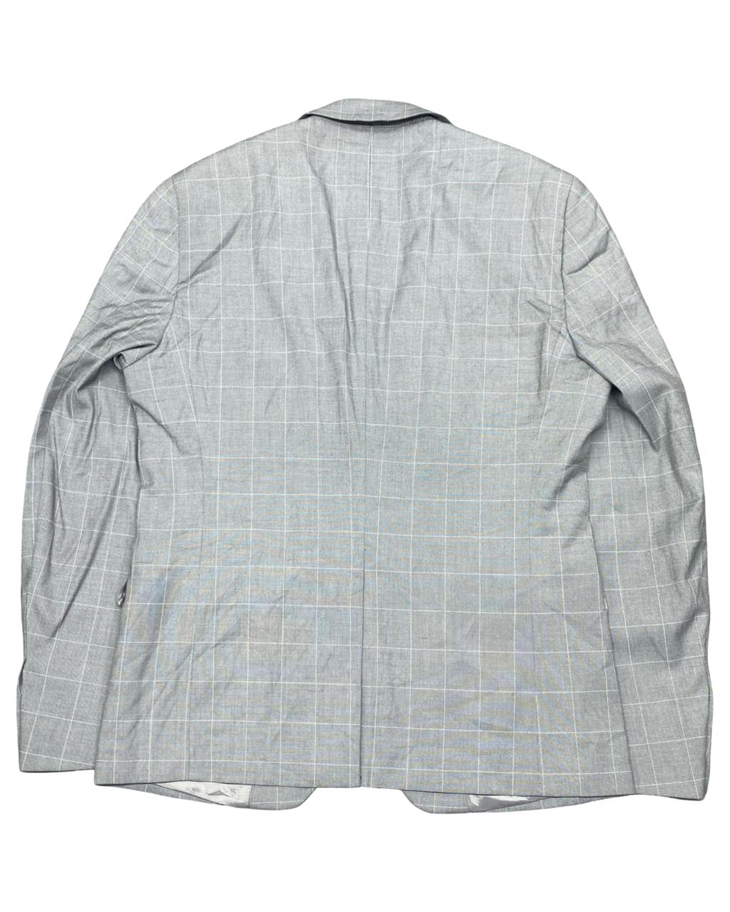 Studio Armand Thiery Grey Checked Blazer | Size Medium | Chest 20.5"