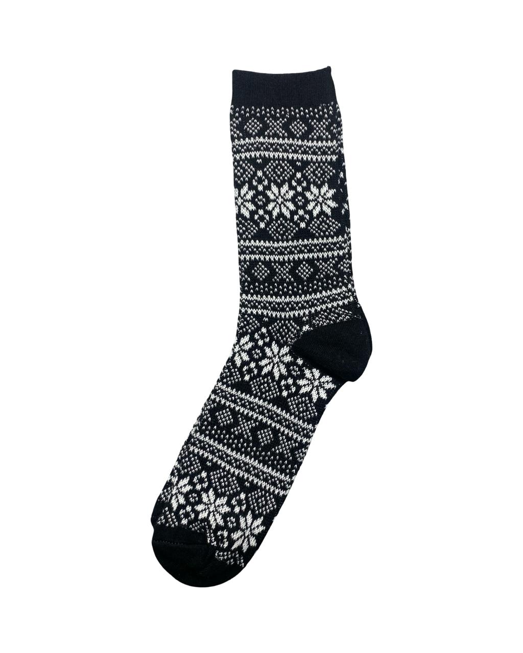 Winter Knit Socks – Nordic Pattern (Pack of 3)