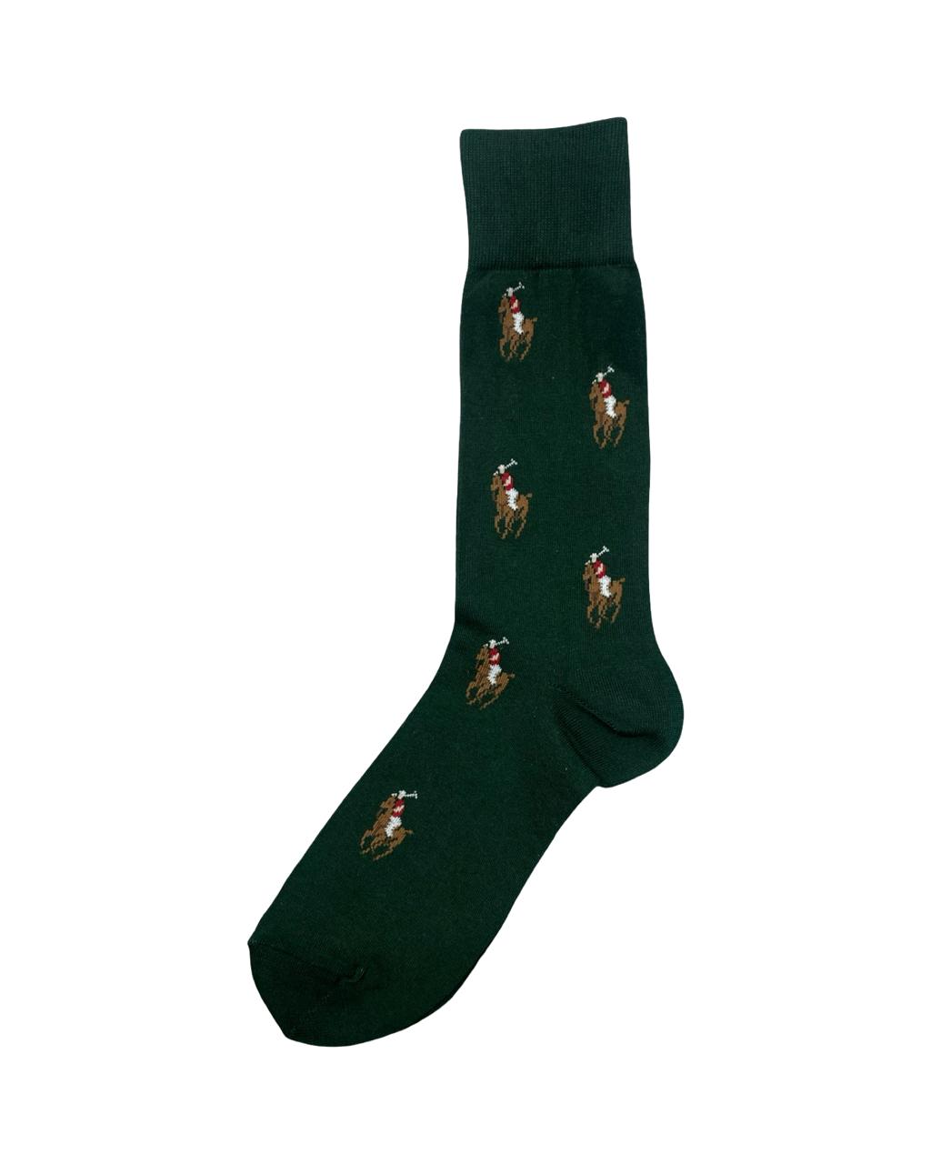 Polo Rider Crew Socks – Forest Green
