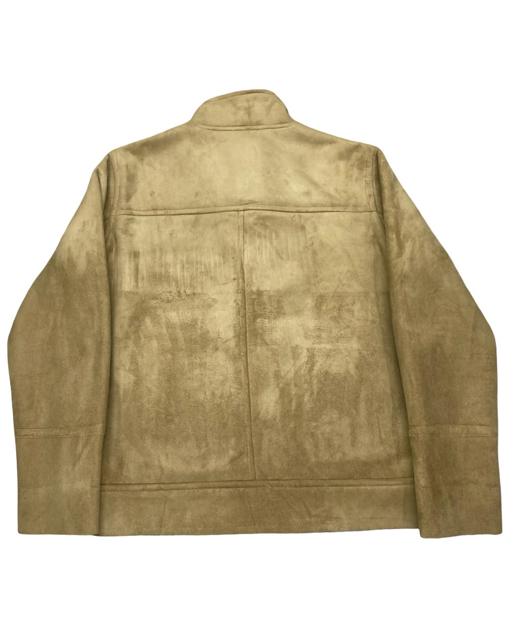 TU Tan Faux Suede Sherpa Jacket | Size Large | Chest 25”