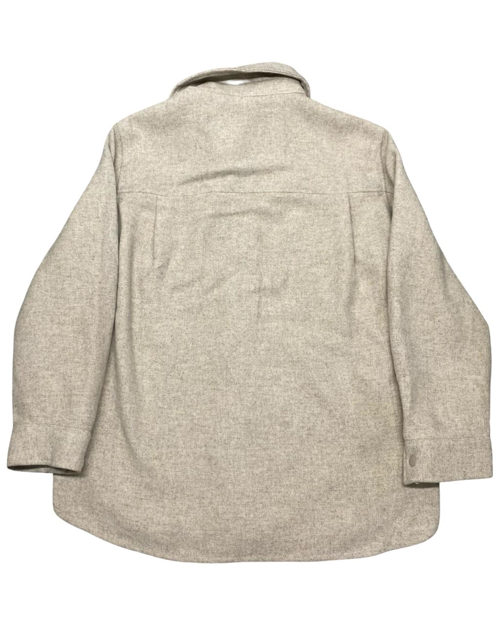 H&M Beige Padded Overshirt | Size Medium| Chest 22.5”